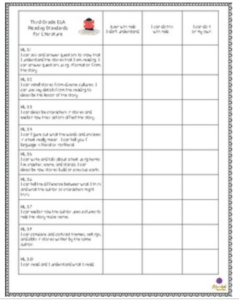 Standards Tracking Sheet
