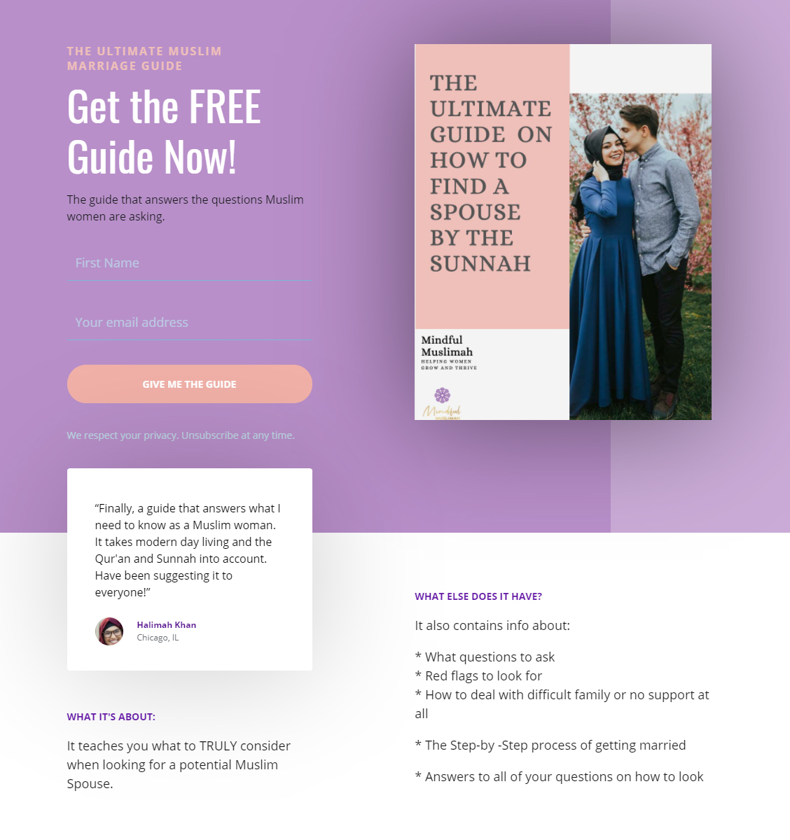 The Ultimate muslime marriage guide. Fill up the form to get the free guide now