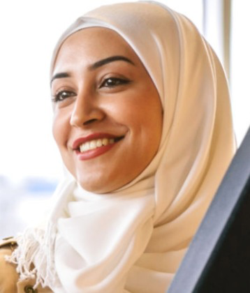 Nice smile of Muslim woman